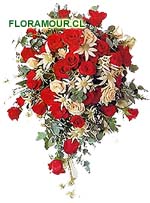 Ramo de Novia casacada rosas
